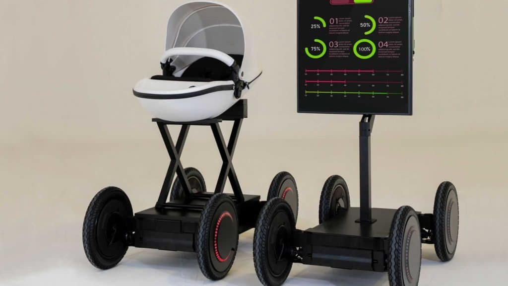 hyundai mobile eccentric droid baby carriage