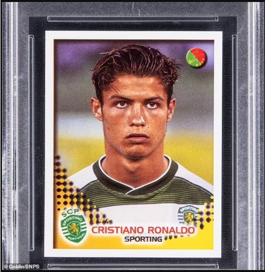 First Ever Panini Card Of A Young Cristiano Ronaldo Sells