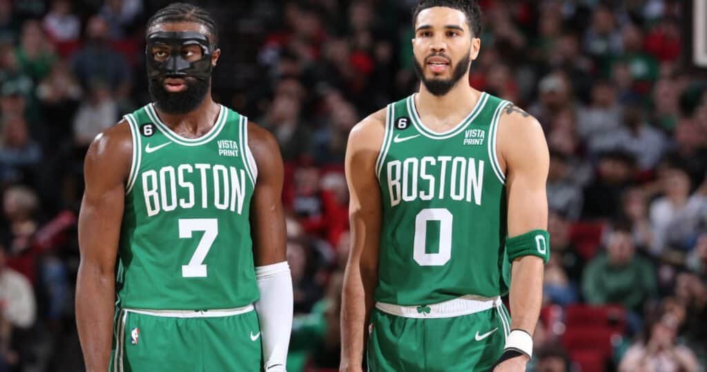 Jaylen Brown Jayson Tatum via Bleacher Report