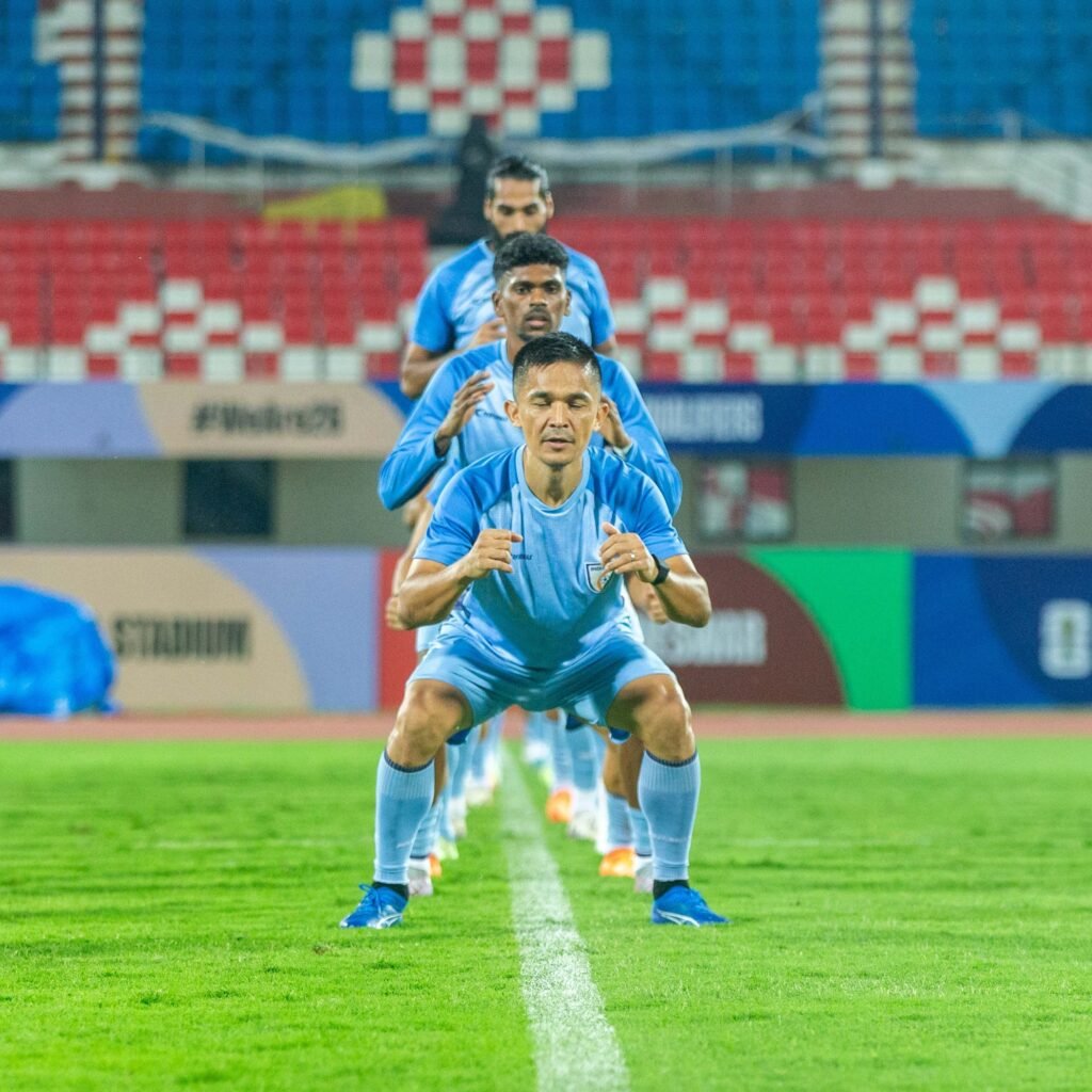 Indian Football Team in Practice Image Credits Twitter
