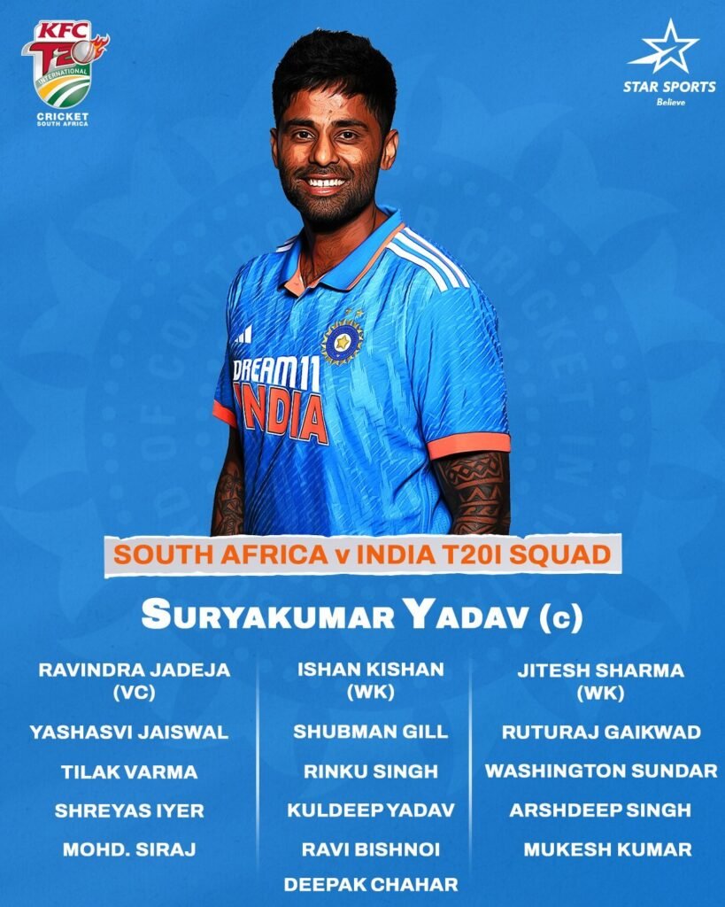 Indias Squad for the T20I Image Credits Twitter