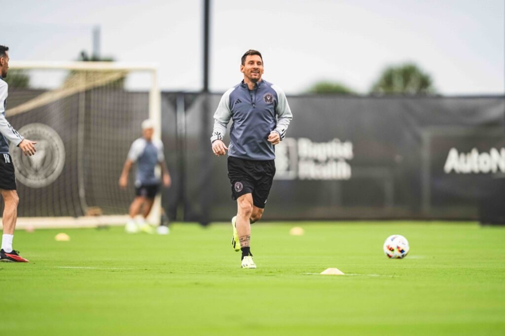 Lionel Messi in Inter Miami Training Image Credits Twitter