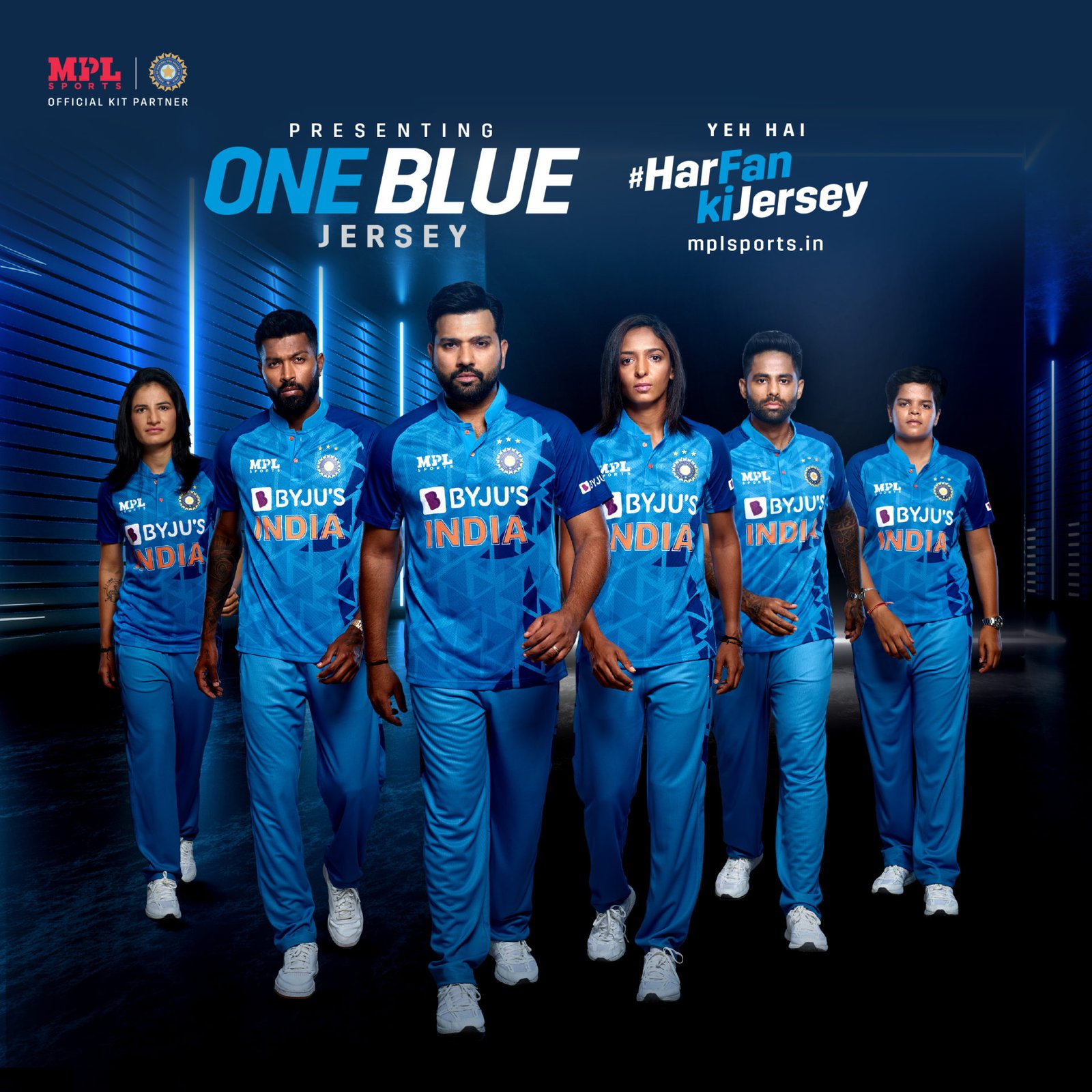 BCCI and MPL Sports launch the new Official Team India T20I Jersey—One Blue Jersey