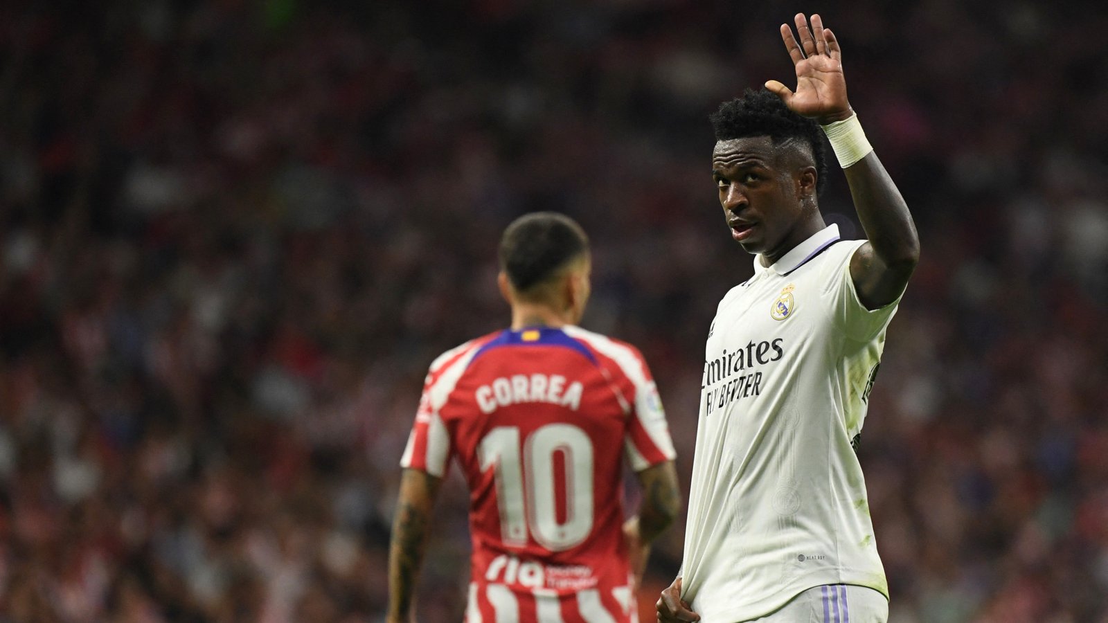 Atletico Madrid to suspend three fans for racist chants against Vinicius Junior