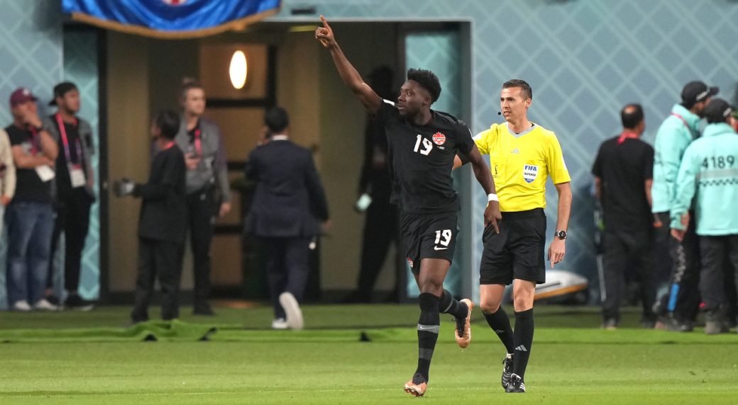 Canada's first ever World Cup goal by Alphonso Davies