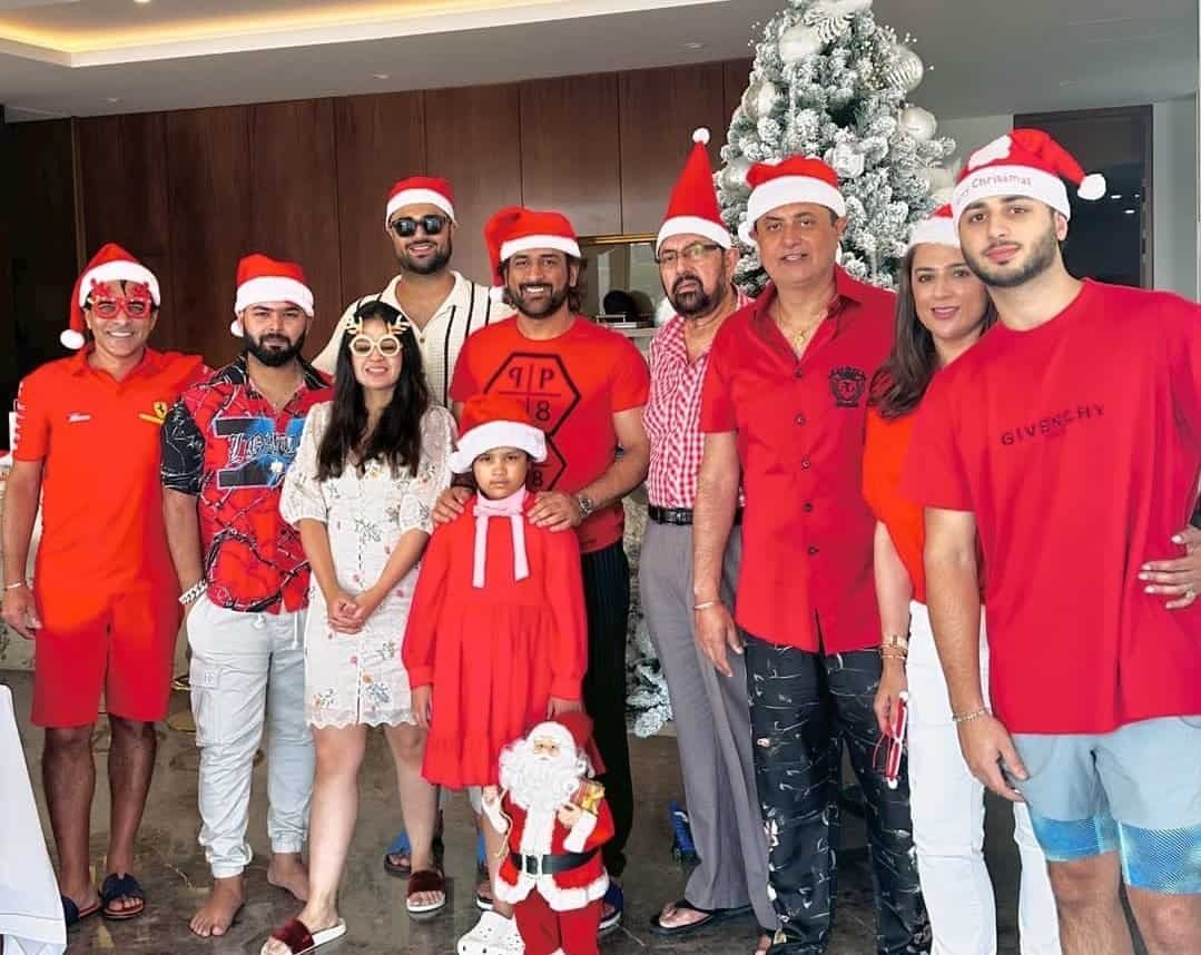 Rishabh Pant Rings in the Festive Season with MS Dhoni and Family