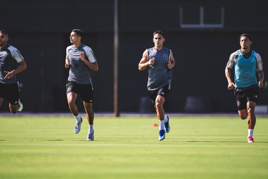 Matias Rojas In Center Already In Training With The Team Image Credits Inter Miami CF