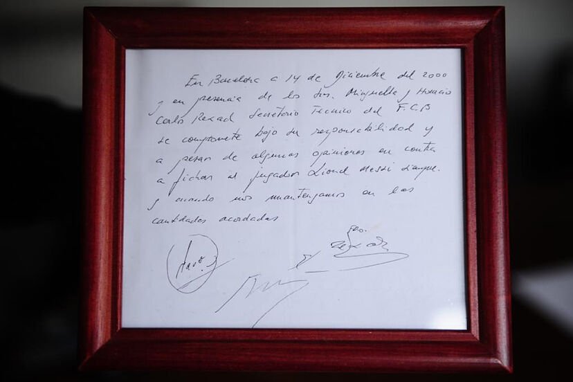 Napkin With Lionel Messis First Contract Fetches 950000 at Auction Image Credits Marca